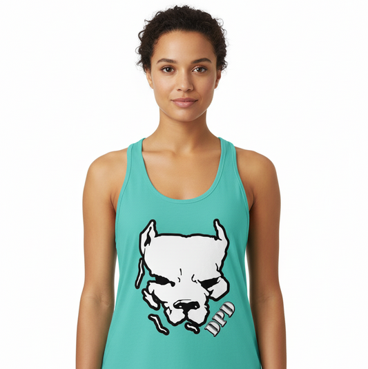 OG DPD LOGO Women’s fitted racerback tank top
